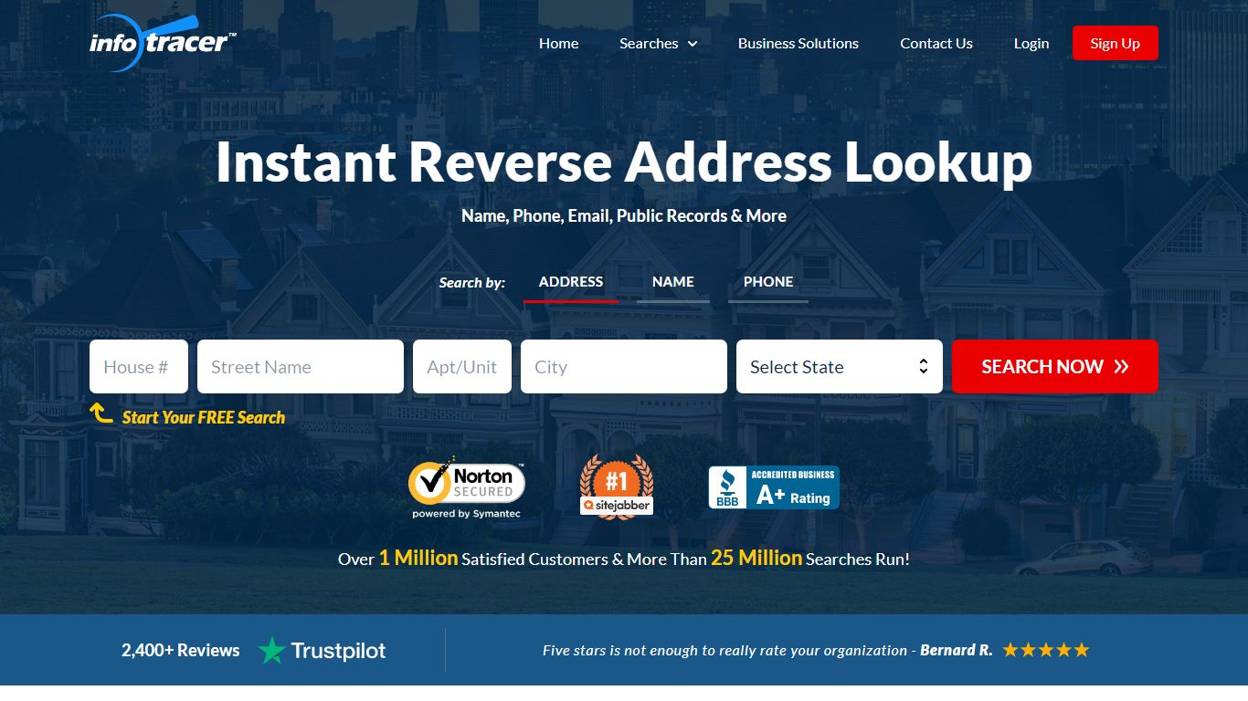 Reverse Address Lookup | Online Address Search | InfoTracer